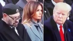 Le roi du Maroc s'endort pendant le discours d'Emmanuel Macron et Trump regarde ça bizarrement