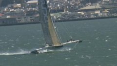 L’Hydroptère DCNS bat un record de vitesse dans la baie de San Francisco
