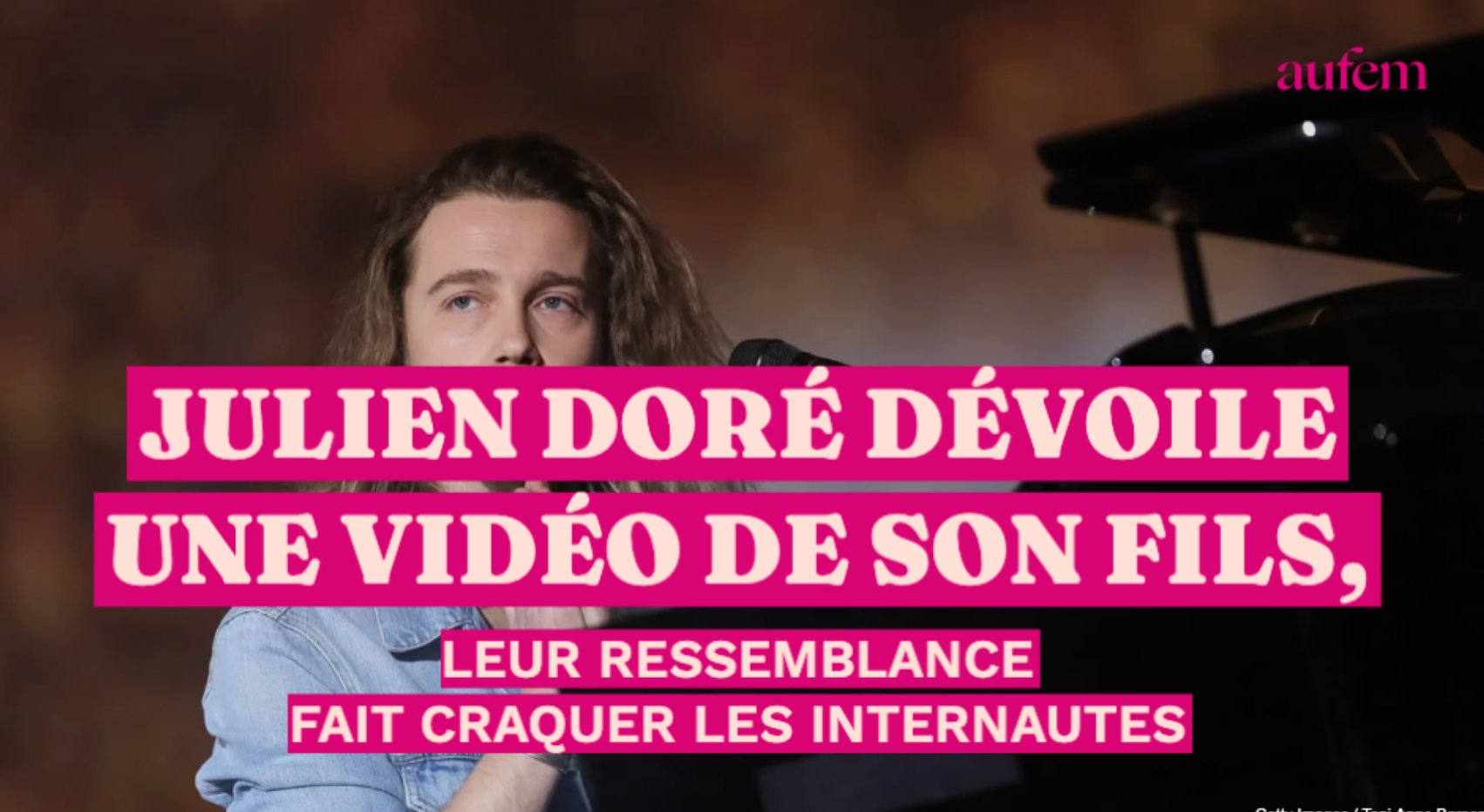 Julien Doré dévoile une vidéo de son fils, leur ressemblance fait craquer  les internautes