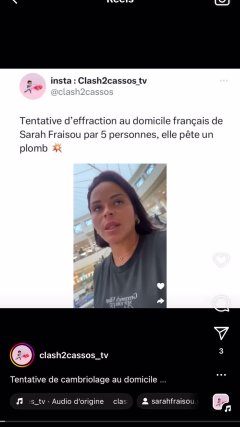 Sarah Fraisou : des individus tentent de cambrioler sa maison