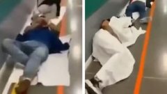 Les images glaçantes d’un hôpital en Espagne où les patients sont par terre par manque de place