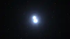 Neutron star merger animation ending with kilonova explosion
