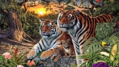 Saurez-vous retrouver tous les tigres sur cette image ?