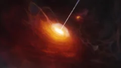 A 3D animation of the most distant quasar