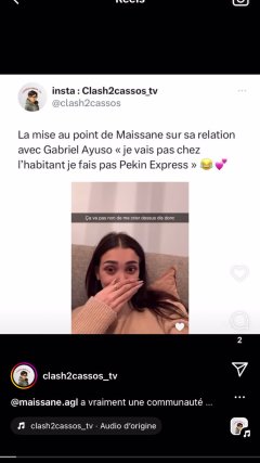 Suite à une vidéo postée sur les réseaux sociaux, de nombreux internautes pensent que Maissane a passé la nuit avec Gabriel Ayuso.