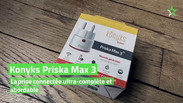 Lot De 2 Prises Connectées Konyks Priska Max 3 - WiFi Bluetooth 16A, Compteur Conso, Alexa Google Home