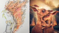 20 illustrations poignantes qui rendent hommage à l'Australie ravagée par les incendies