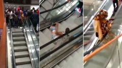 Quand les camerounais utilisent pour la première fois un escalator