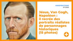 Jésus, Van Gogh, Napoléon : il recrée des portraits réalistes de personnages historiques (15 photos)