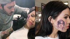 Une chanteuse connue s'est faite tatouer le visage d'Harry Styles sur la joue !