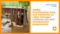 VIDÉO. Fonctionnant avec une manivelle, ce robot ménager s'adresse aux anti-obsolescence programmée