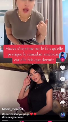 wMaeva Ghennam : critiquée sur sa façon de faire le Ramadan, elle pète un câble en vidéo