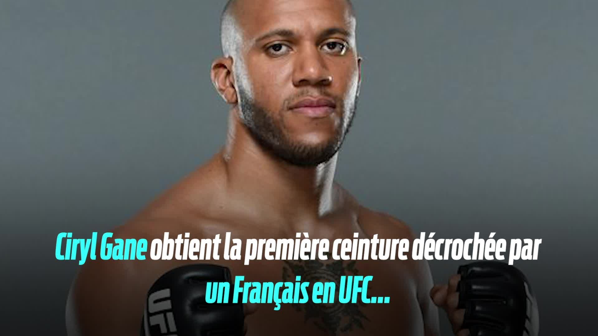 UFC 265 : Ciryl Gane devient le premier Français à décrocher une ceinture
