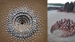Cet artiste gallois réalise des sublimes oeuvres d'art sur les plages avec des pierres