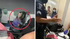 « Laissez-moi sortir ! » : une femme déséquilibrée tente d'ouvrir la porte d'un avion en plein air