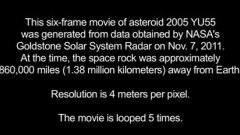 L'astéroïde 2005 YU55 fait son show