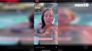 Kim Glow : Elle se filme topless dans sa piscine, découvrez la séquence affolante !