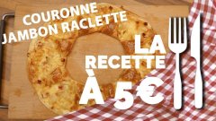 RECETTE À 5€ : Couronne feuilletée au jambon et raclette