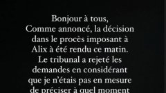 Illan Castronovo : Contraint de payer des indemnités à Alix !