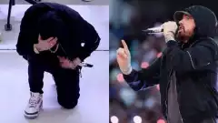Super Bowl LVI : Eminem genou à terre en soutien à Colin Kaepernick, l'image forte du show de la mi-temps